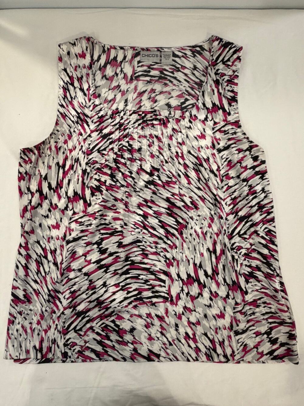Chico's Sleeveless Tank Top Size 2 Stretch Resort Casual